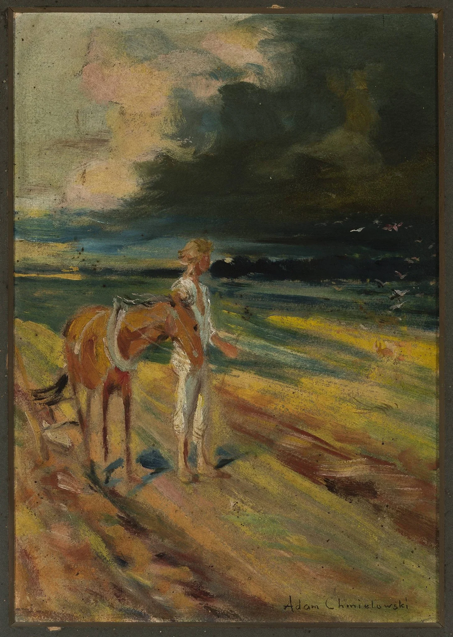 Black clouds, section of the triptych “Disaster”, sketch, detail