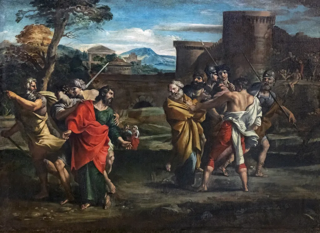 Separation of Saints Peter and Paul, by Giovanni Lanfranco, oil, 1623