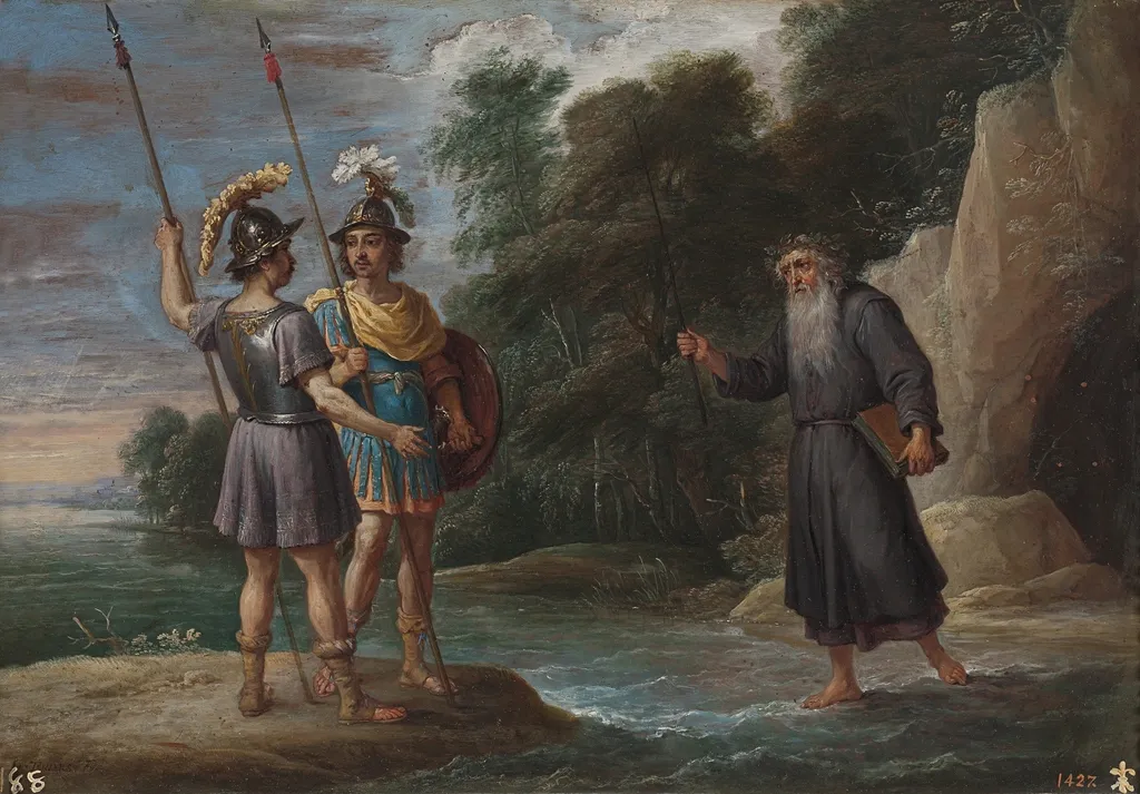 El mago descubre a Carlos y Ubaldo el paradero de Reinaldo (La búsqueda de Reinaldo), by David Teniers the Younger, oil, 1628