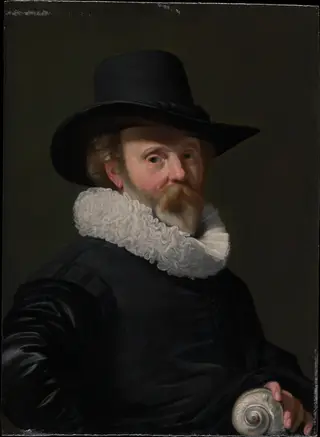 Portrait of a Man with a Shell, by Thomas de Keyser, oil, 1625