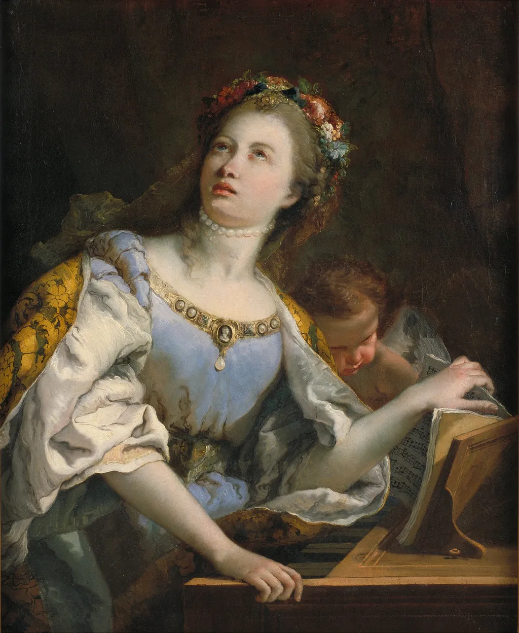Saint Cecilia, by Giovanni Battista Tiepolo, oil, 1750