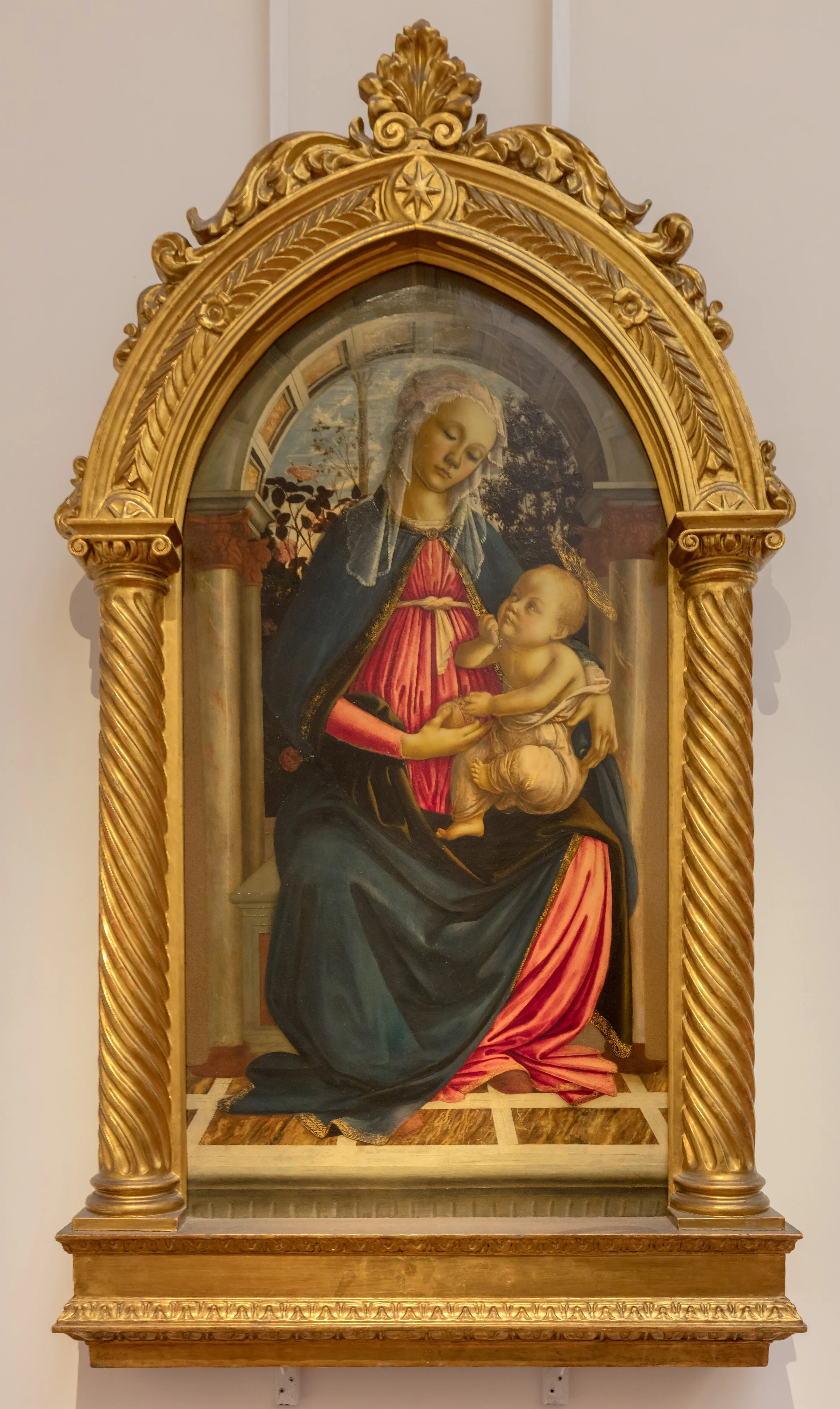 Madonna of the Rose Garden, detail