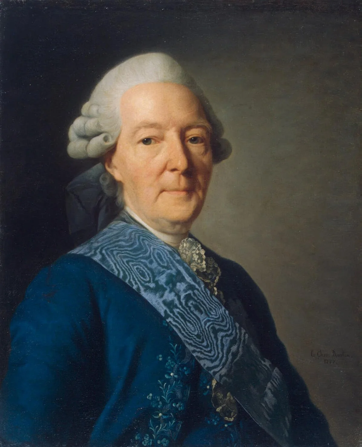 Portrait of Ivan Ivanovich Betskoi, detail