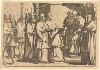 Papal Audience, by Jacques Callot, ink, 1612