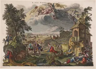 Summer, by Joseph Sebastian Klauber, ink, 1701
