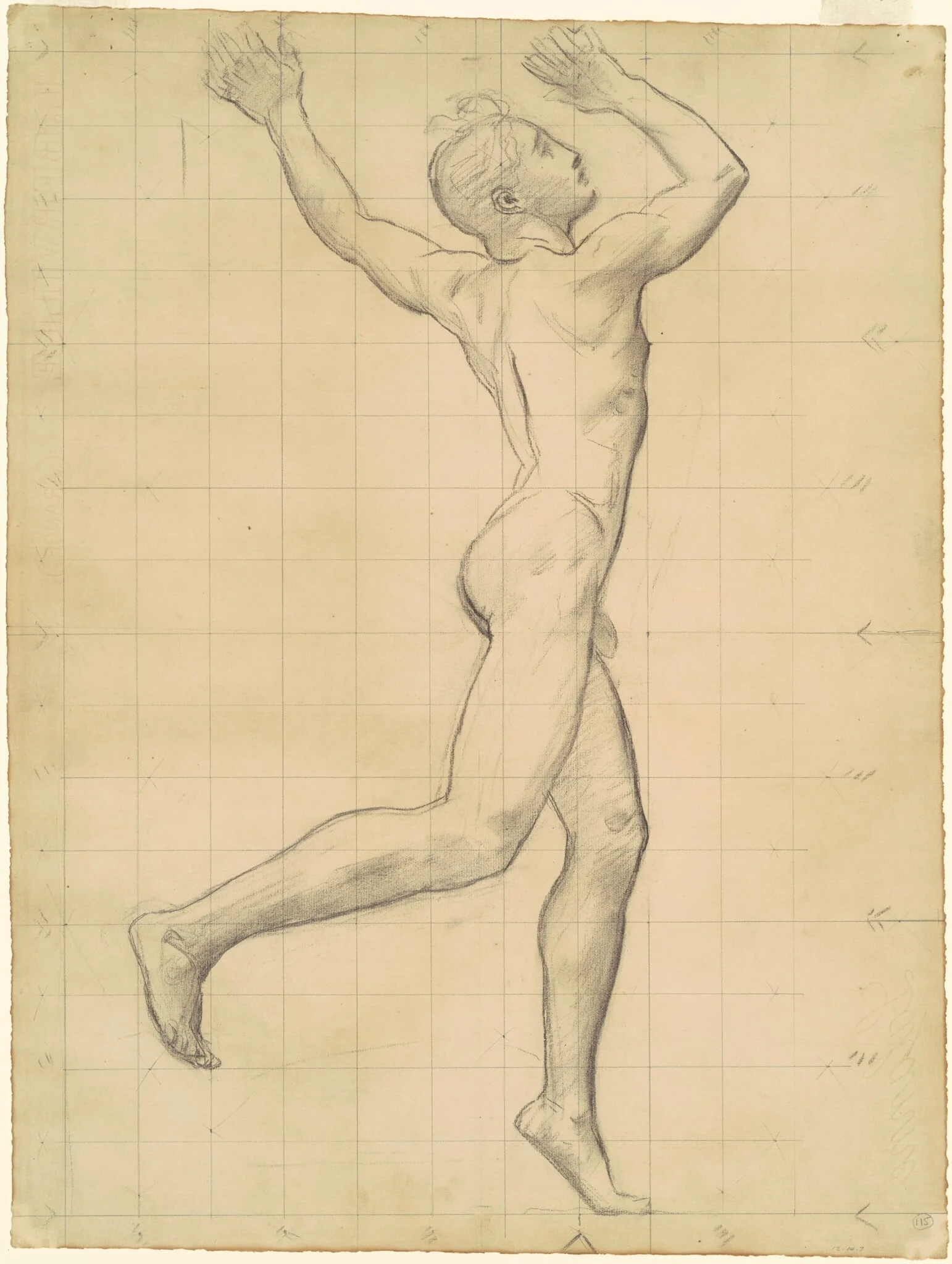 Study of Apollo for "Apollo and Daphne", detail