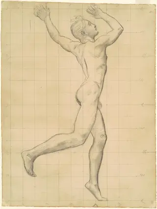 Study of Apollo for "Apollo and Daphne", by John Singer Sargent, charcoal, 1918
