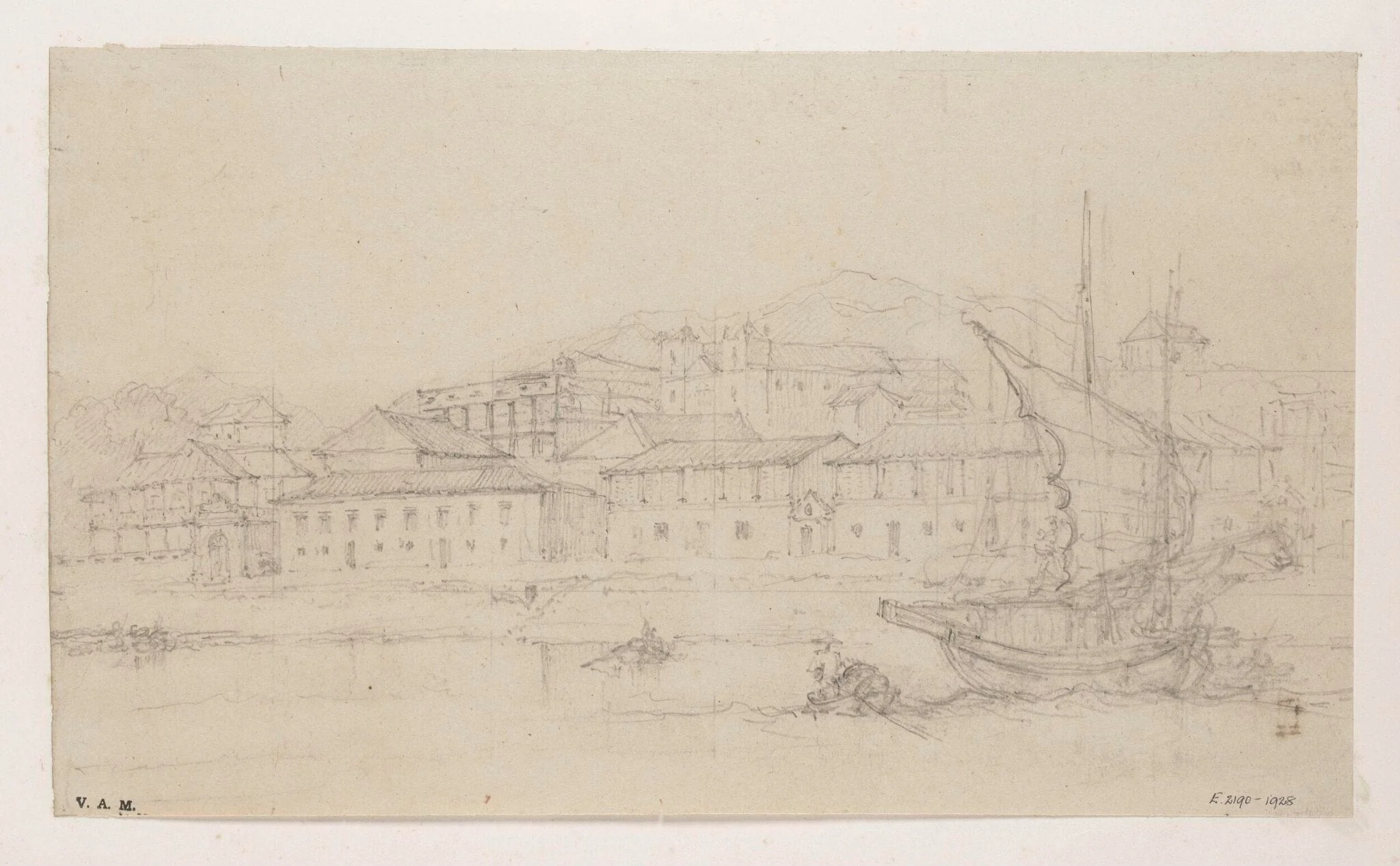 Macau with the church of S. Lourenço, detail
