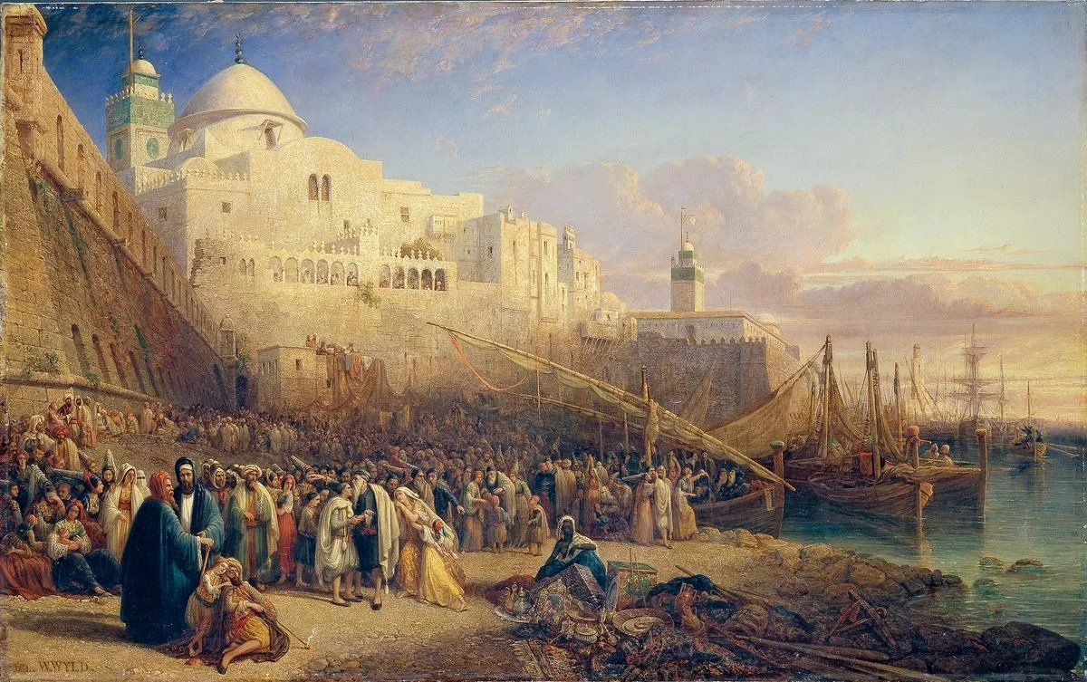 Le Départ d'Israélites pour la Terre sainte (scène algérienne), detail