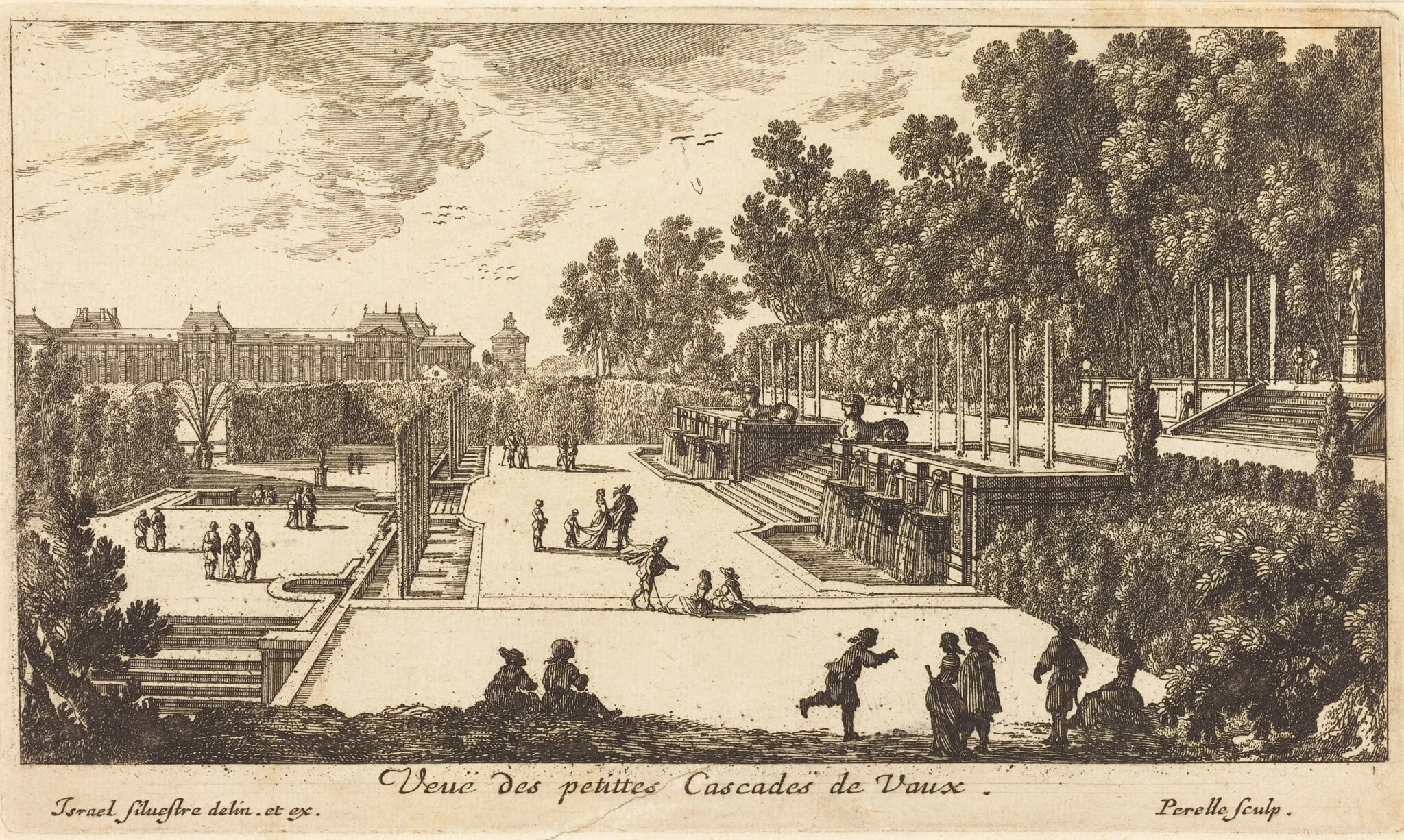 Veue des petittes Cascades de Vaux, detail
