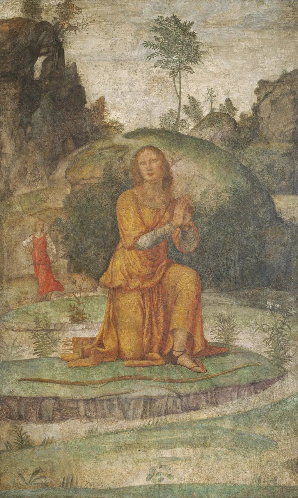 Procris' Prayer to Diana, by Bernardino Luini, fresco, 1521