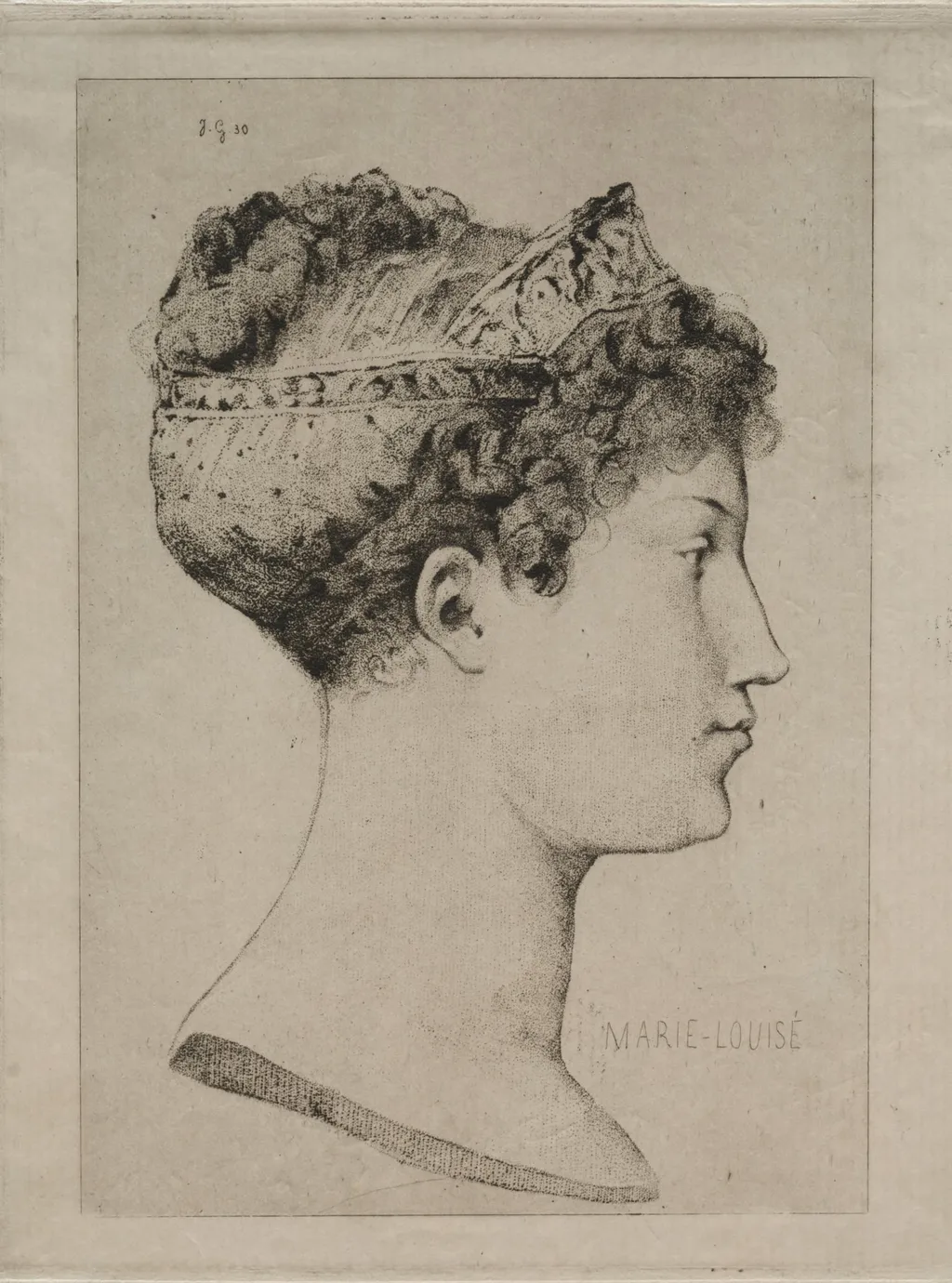 Marie Louise in Profile, by Jules de Goncourt, 1860
