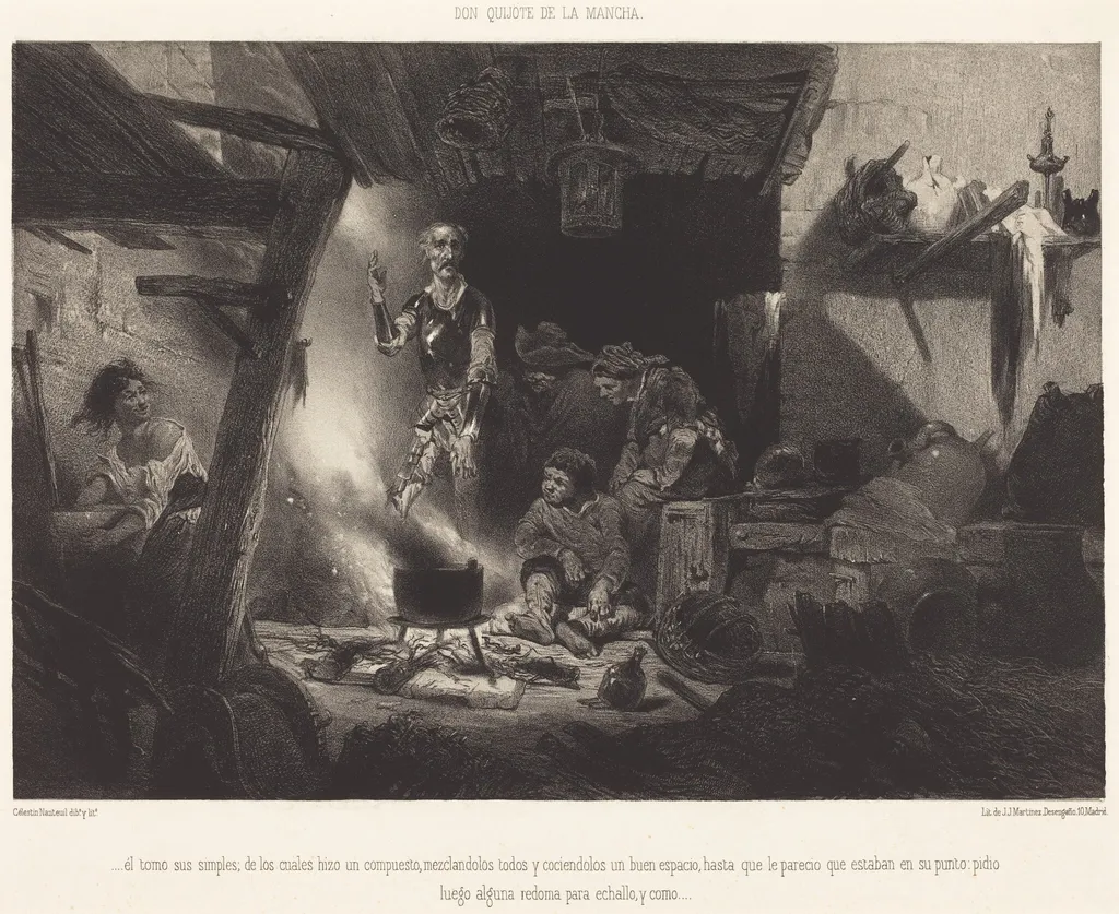 ...il tomo sus simples..., by Célestin Nanteuil, ink, 1855
