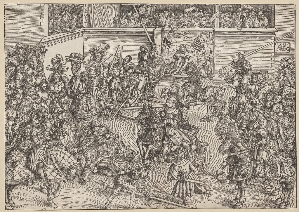 The Tournament with Sampson and the Lion, by Lucas Cranach the Elder, 1509