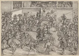 The Tournament with Sampson and the Lion, by Lucas Cranach the Elder, 1509