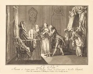Le soir, by Joseph de Longueil, ink, 1761