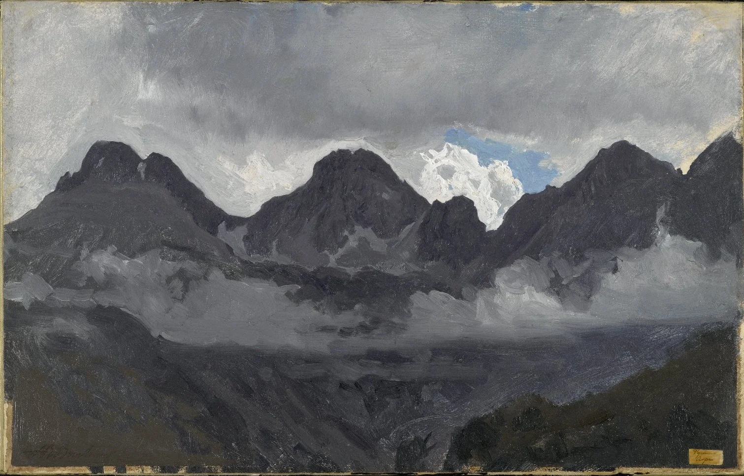 Mountains with Mist, detail