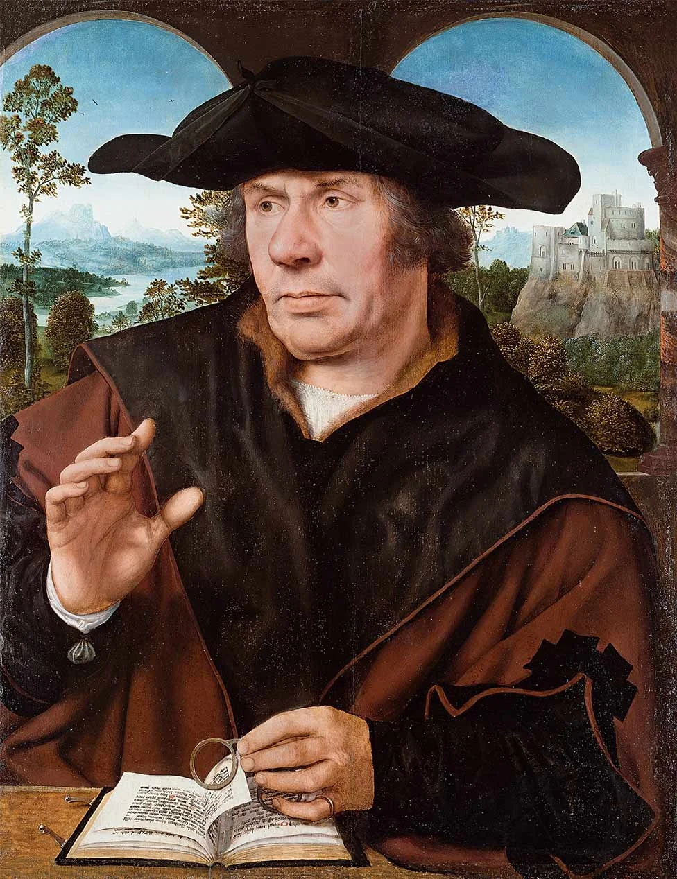 Portrait of a Scholar, detail