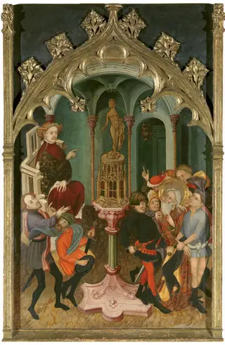 Saint Andrew refusing to worship the Idol, by Lluís Borrassà, unspecified, 1400