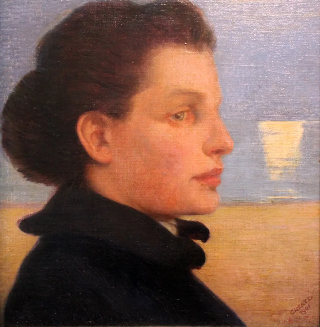 Portait of a Woman by the Sea, by Johann Vincenz Cissarz, unspecified, 1901