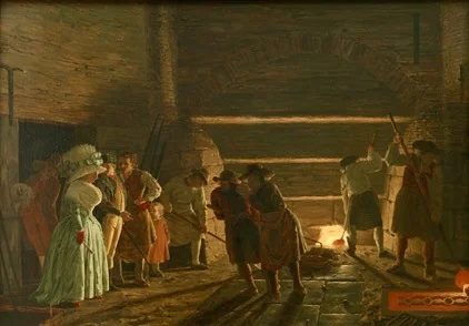 Interior of a foundry, detail