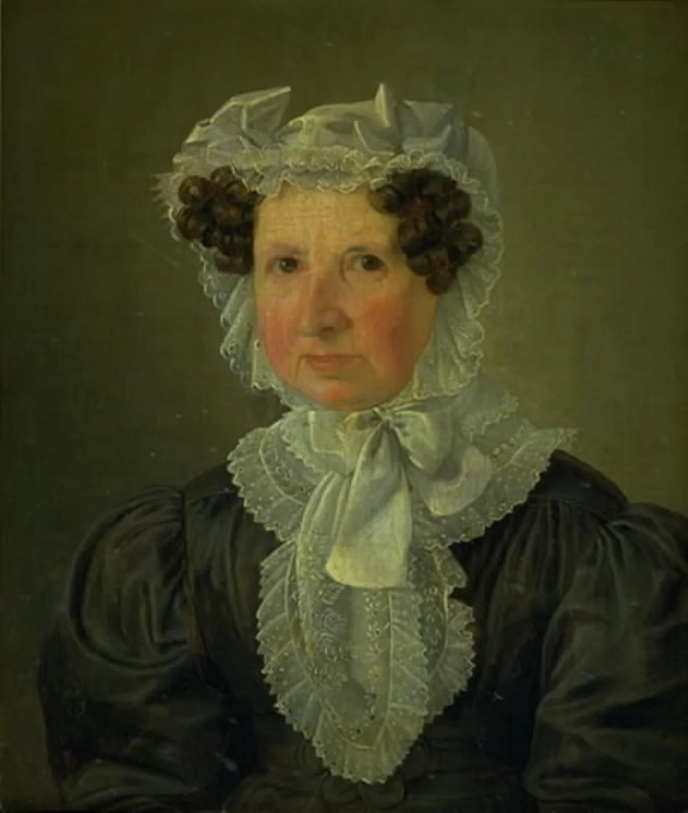 Portræt af jomfru Nissen, detail