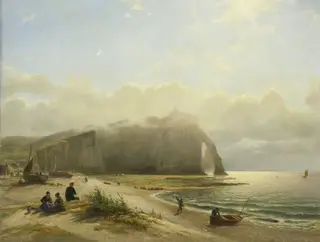 Seascape, by Willem Antonie van Deventer, oil, 1850