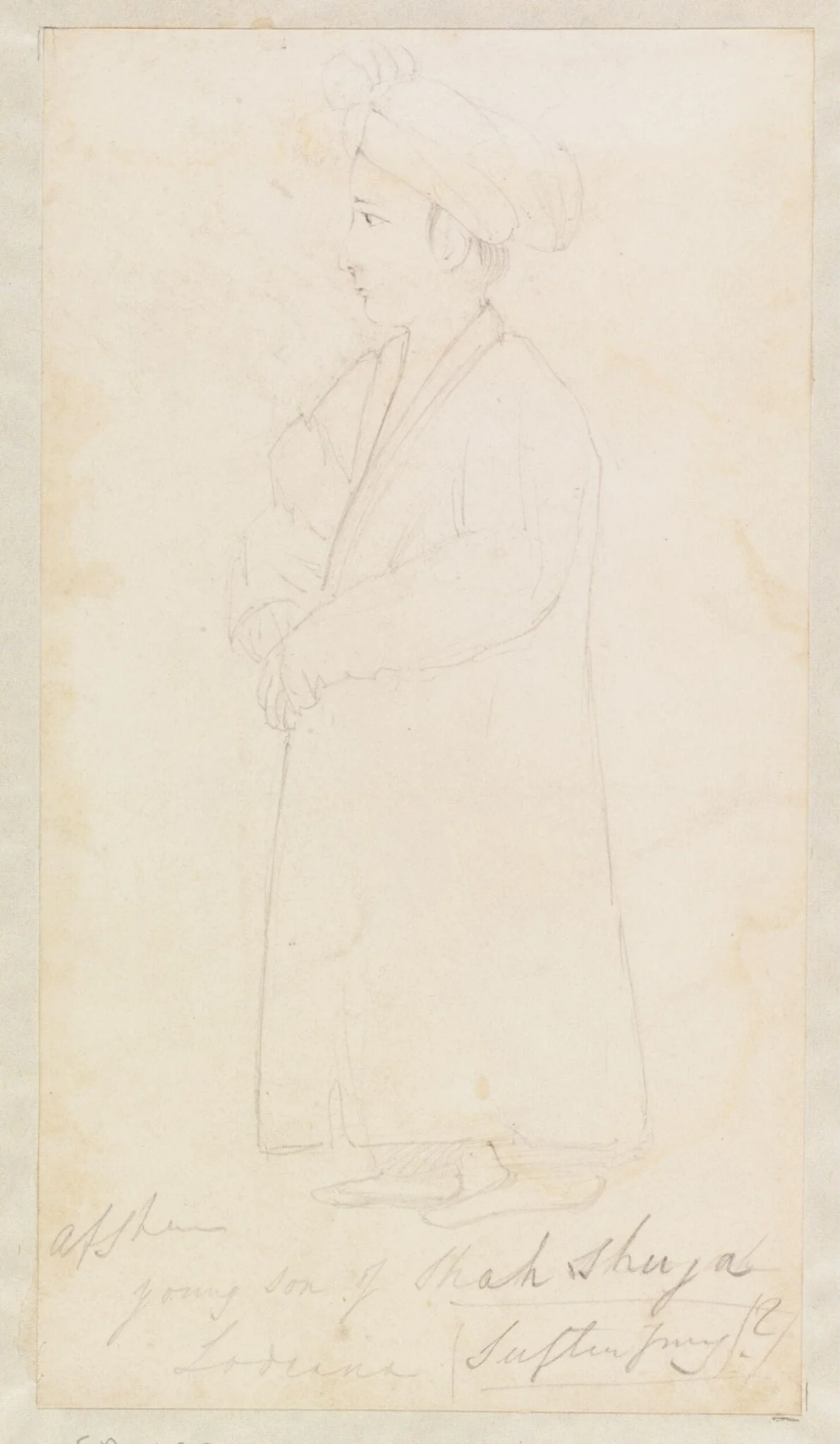 Young son of Shah Shuja Lodiana, detail