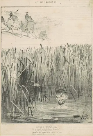 Marius a minturnes, by Honoré Daumier, ink, 1842