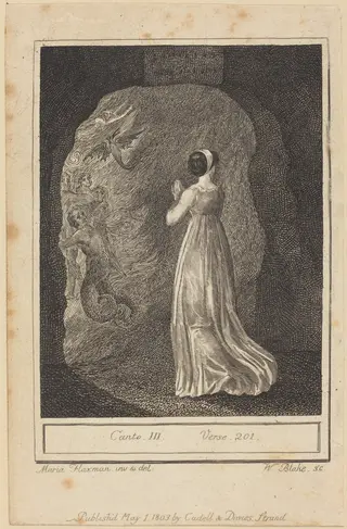 Canto III, Verse 201, by William Blake, ink, 1803