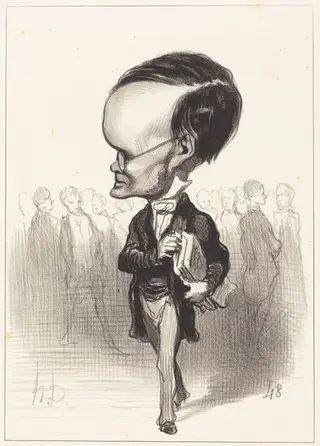 Arm. Jacques Lherbette, by Honoré Daumier, ink, 1849