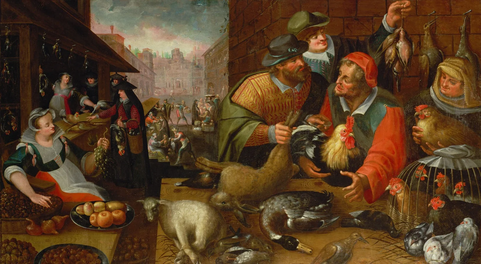 Geflügelmarkt (Herbst), detail