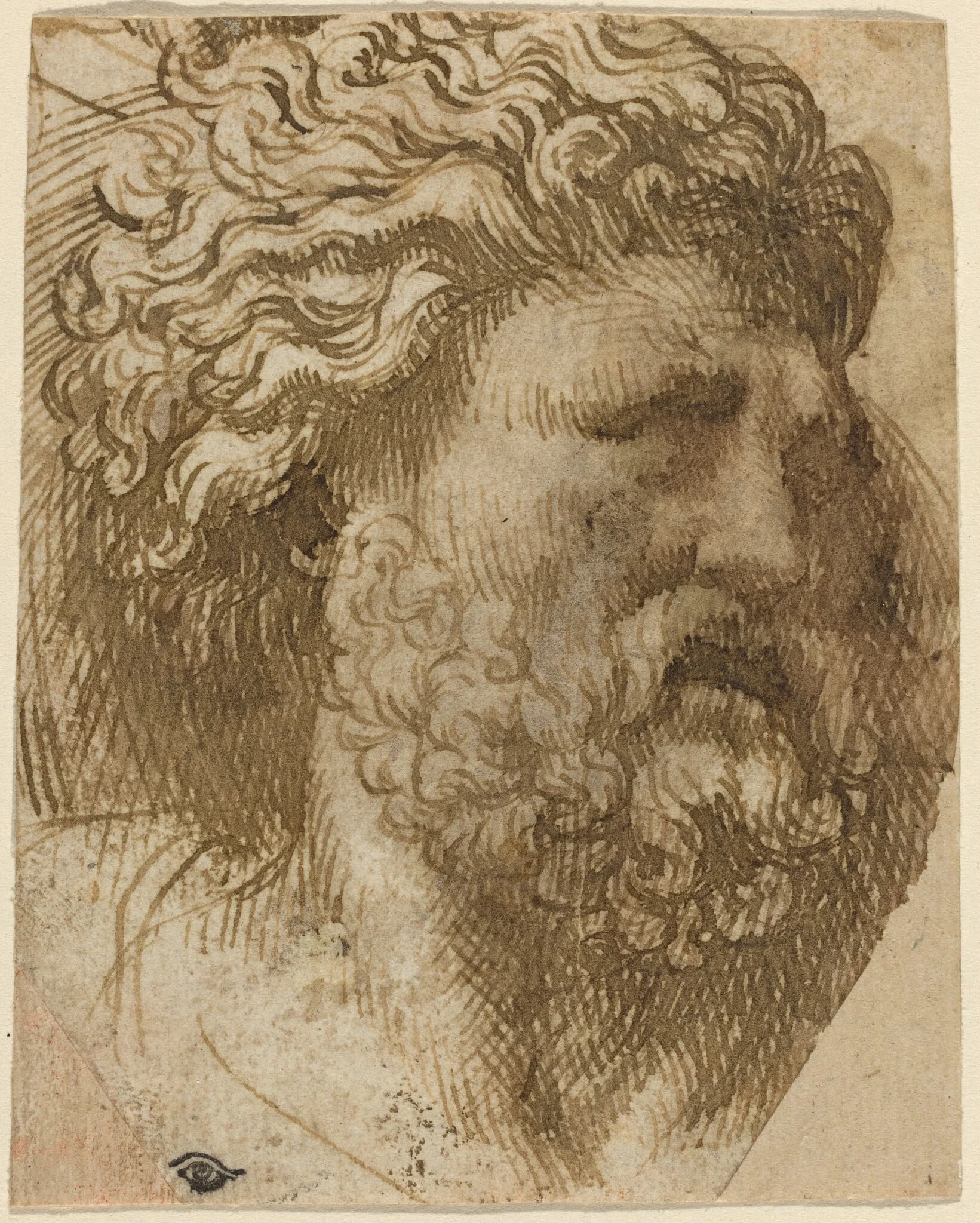 Head of a Man, detail