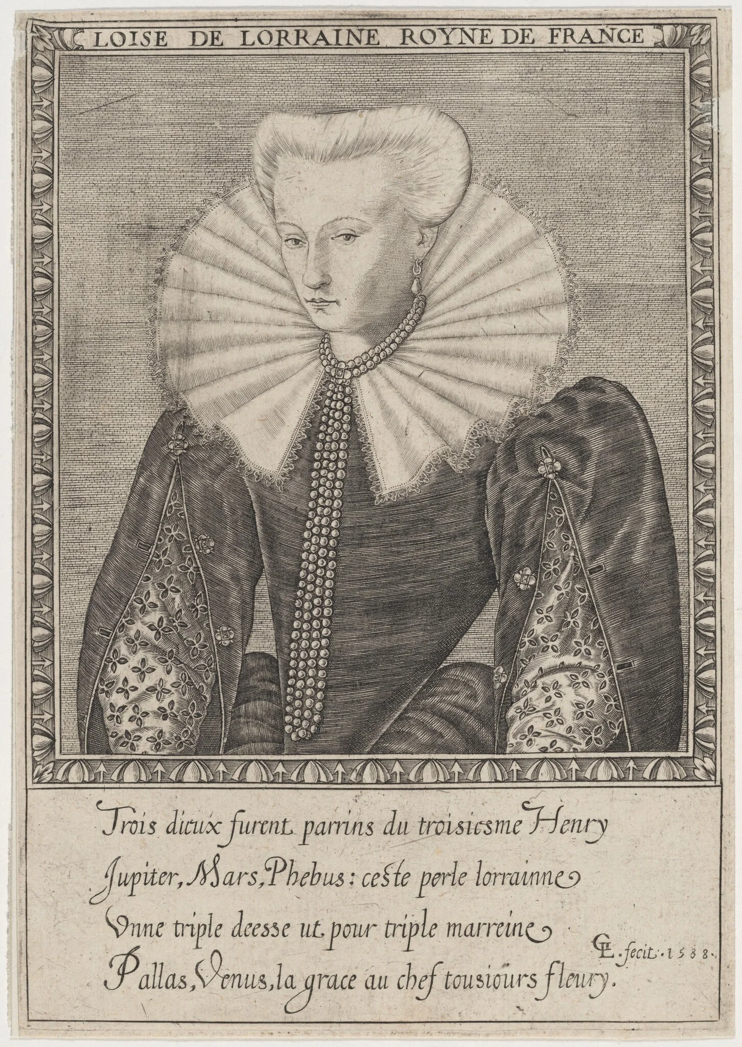 Louise de Lorraine, Queen of France, detail