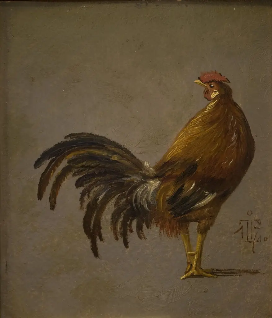 En hane, by Johan Lundbye, unspecified, 1847