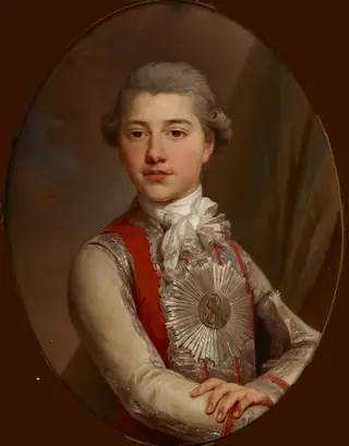 Portrait of Prince Józef Poniatowski as a Youth, by Marcello Bacciarelli, oil, 1790