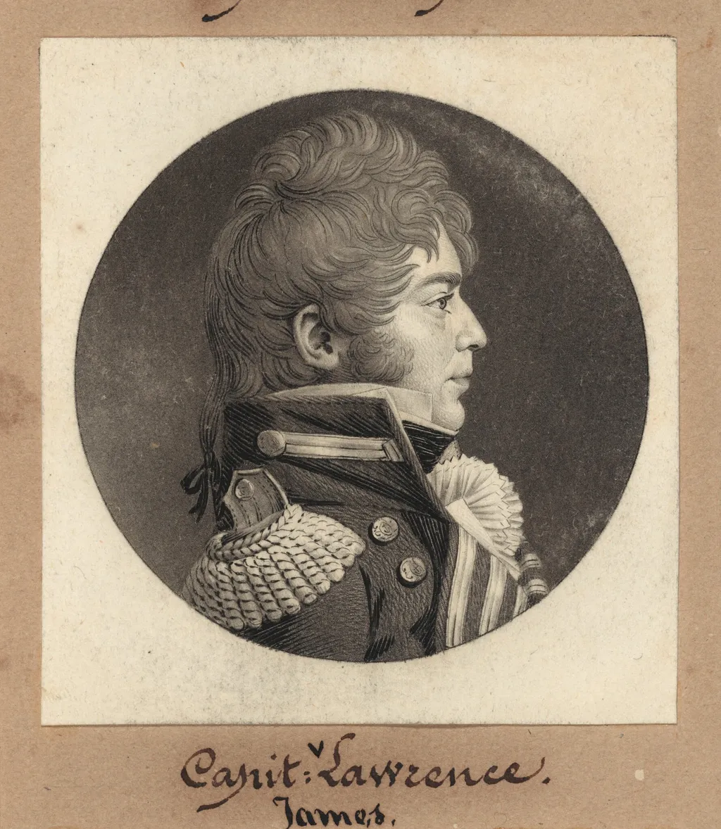 James Lawrence, by Charles B. J. Févret de Saint-Mémin, ink, 1810