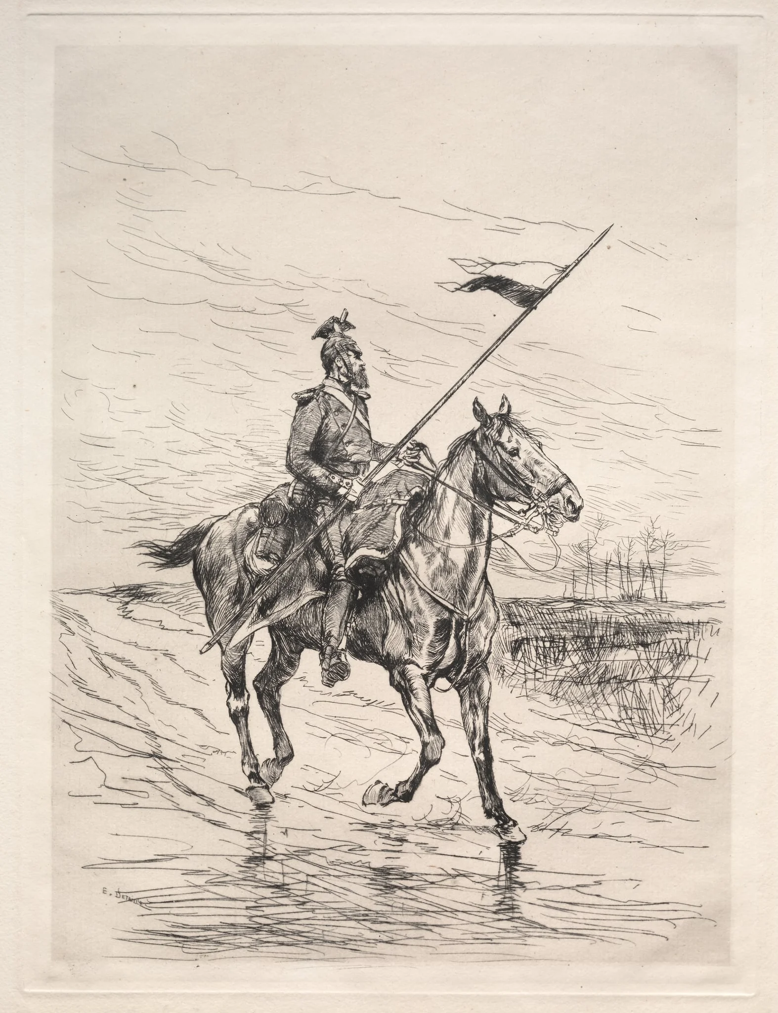 An Uhlan, detail