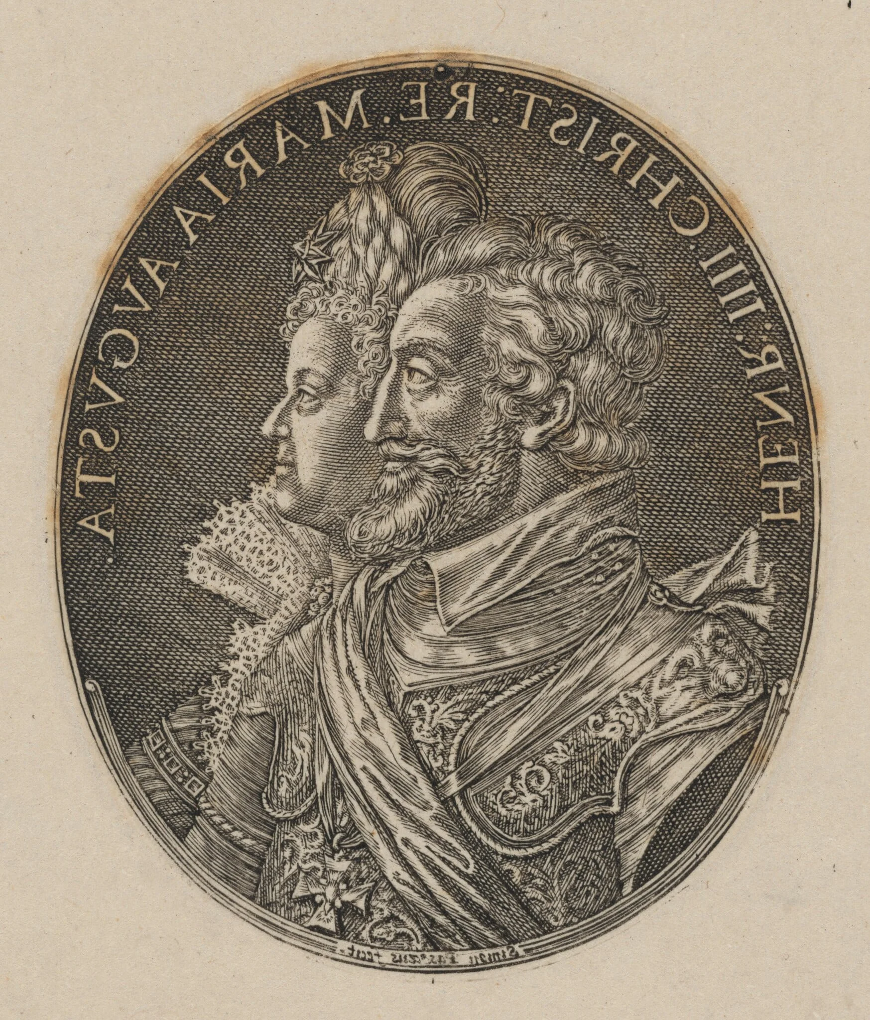 Henri IV and Maria de Medici [top half], detail