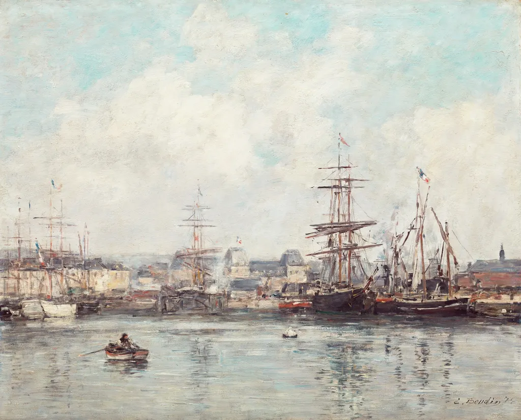 Casimir Delavigne Basin at Le Havre, by Eugène Boudin, unspecified, 1874