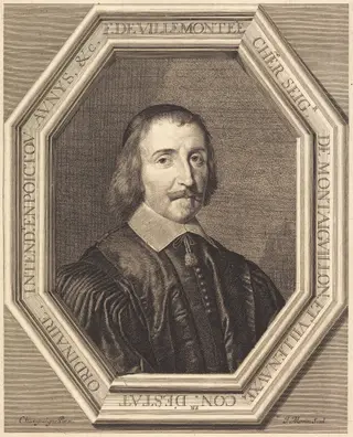 Francois de Villemontee, by Jean Morin, ink, 1625