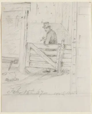 Resting on the Fence, by William Sidney Mount, 1867