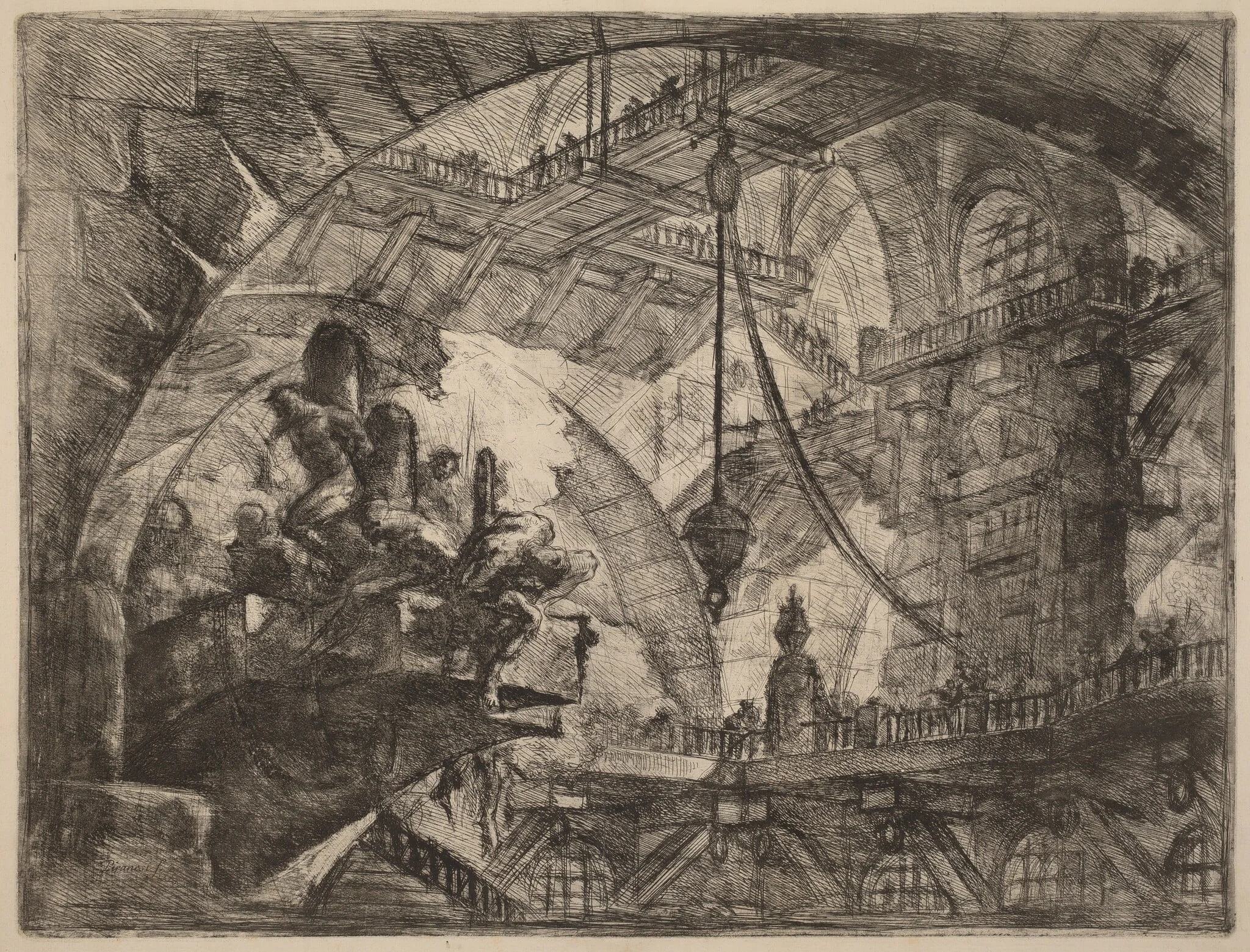 Prisoners on a Projecting Platform, detail
