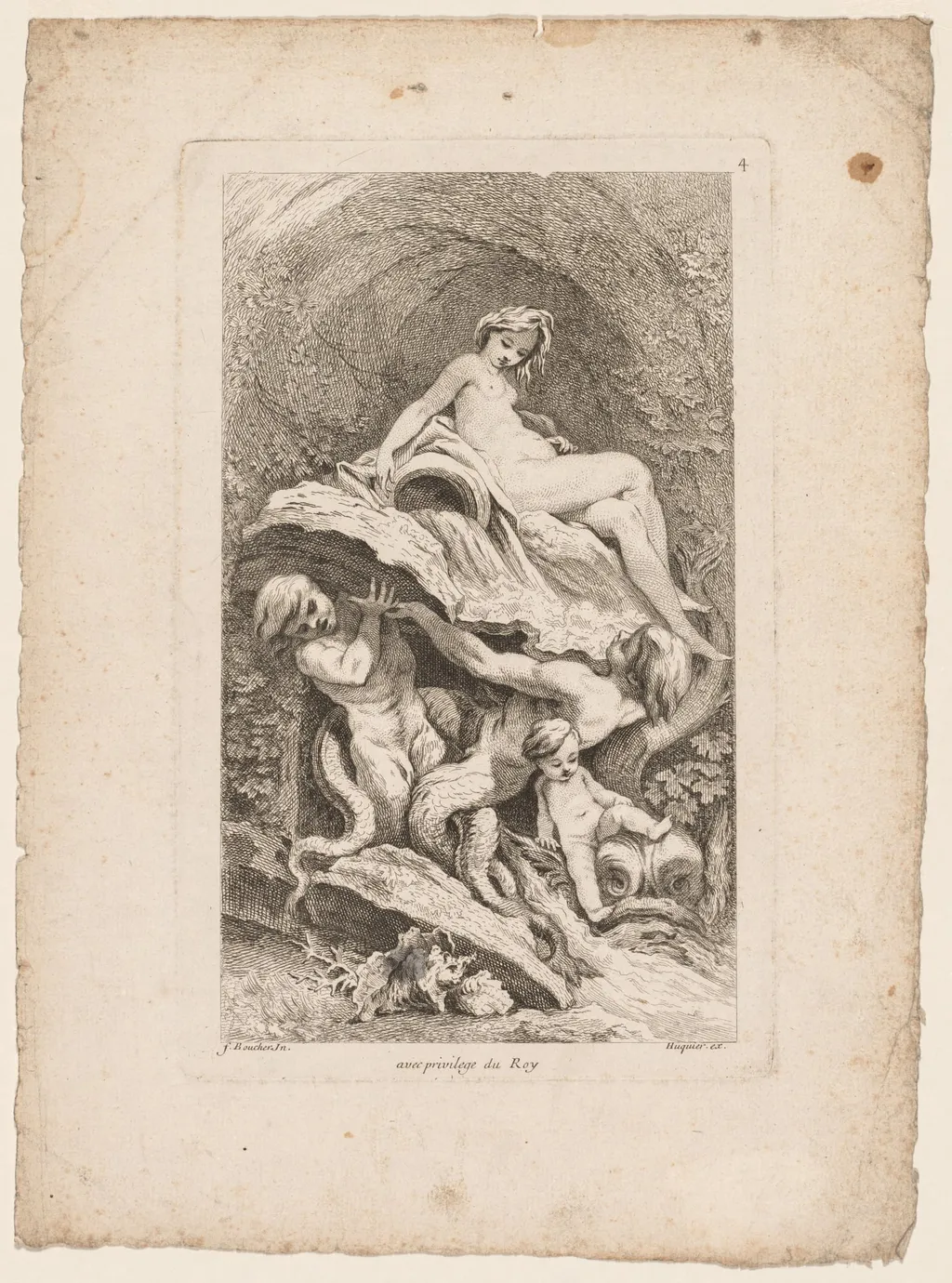 Book of Fountains:  No. 4, by Gabriel Huquier, 1736