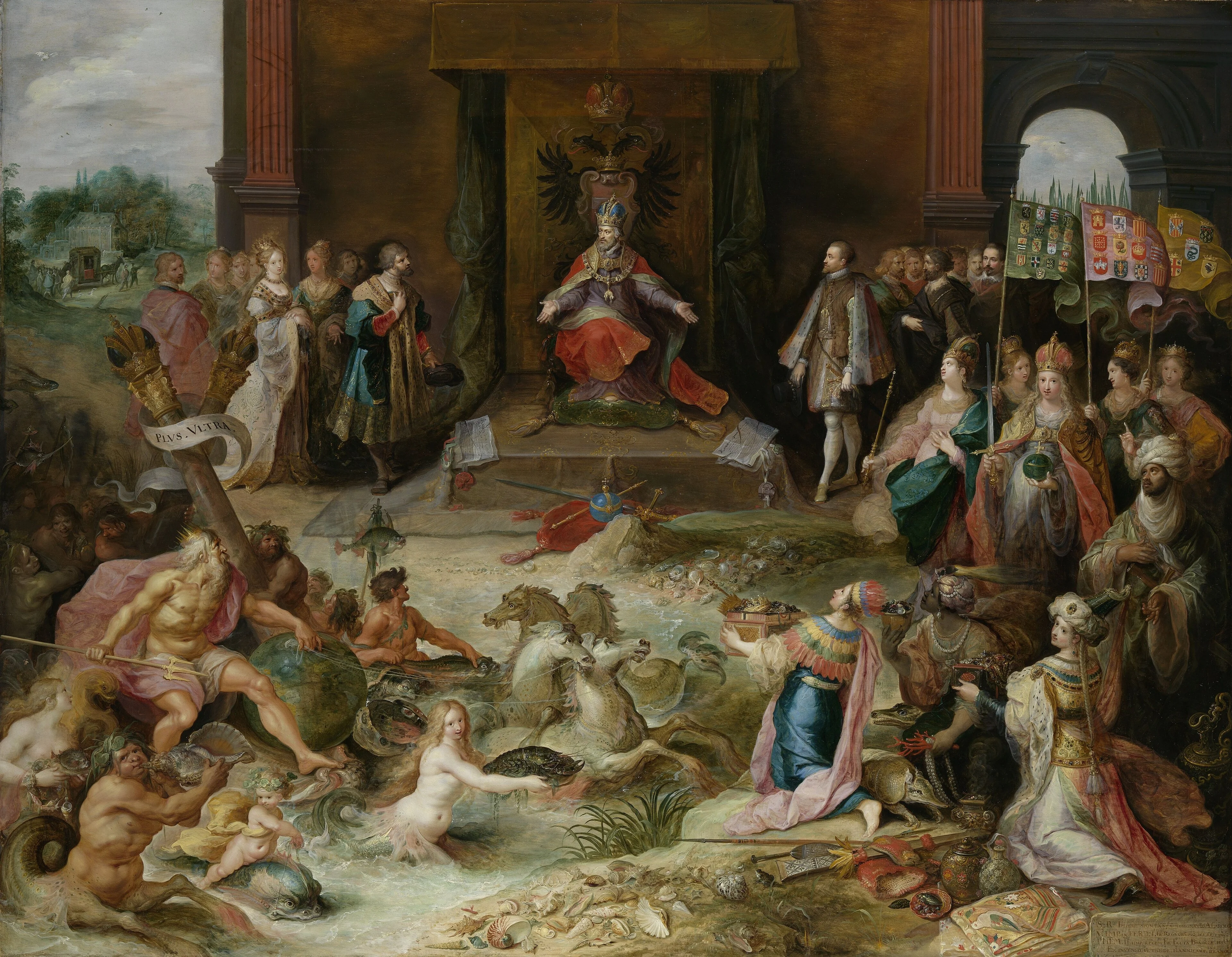 Allegory on the Abdication of Emperor Charles V in Brussels, detail