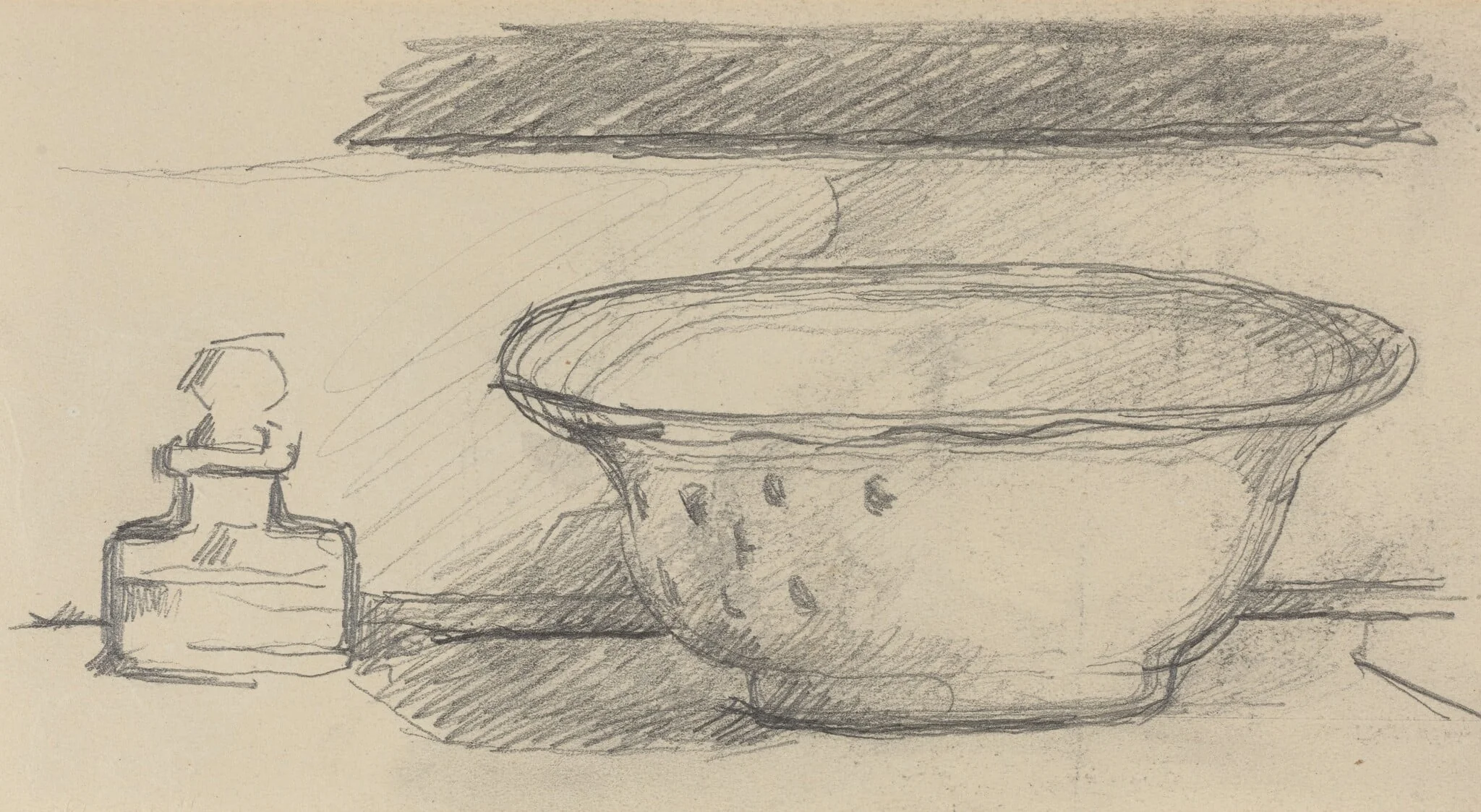 Wash Basin and Scent Bottle [recto], detail