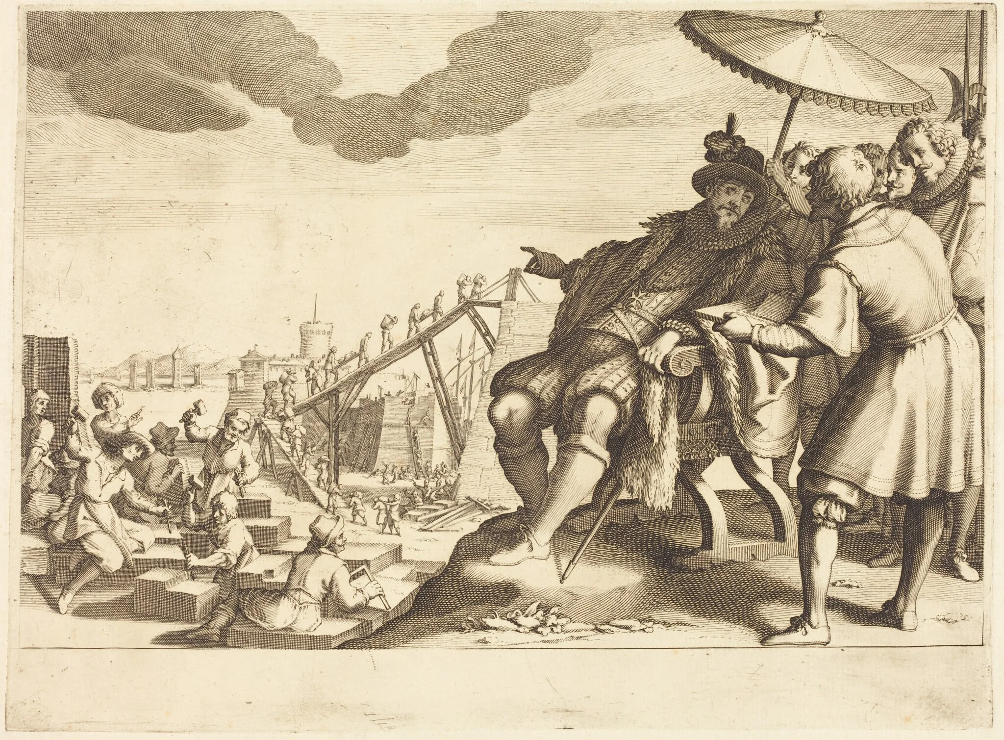 Construction and Fortification of the Port of Livorno, detail