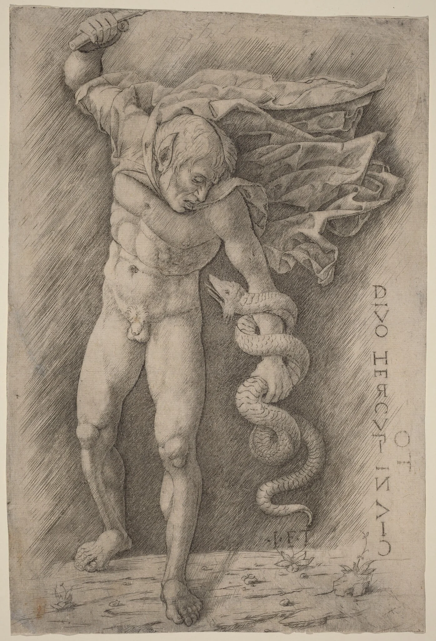 Faun Battling a Snake, detail