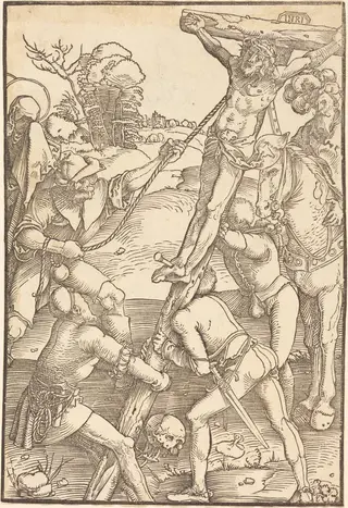 Christ Raised on the Cross, by Hans Baldung Grien, ink, 1507