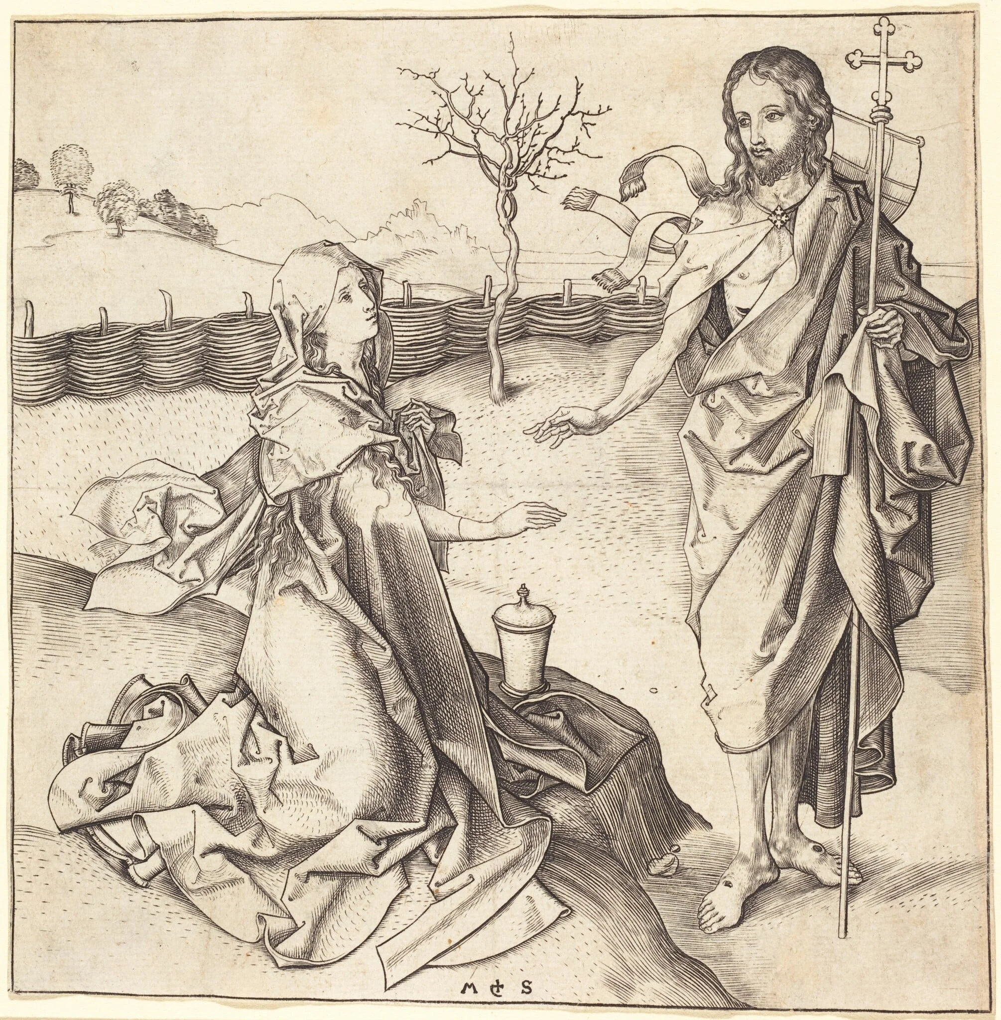 Christ Appearing to Mary Magdalene, detail